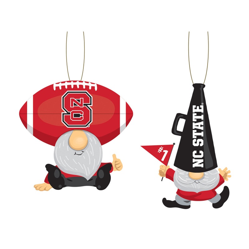 Evergreen Enterprises North Carolina State Wolfpack Fan Gnome 2 Pack Ornament