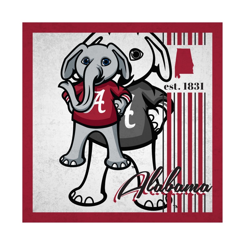 Fan Creations Alabama Crimson Tide Album Design Wood Sign 10×10