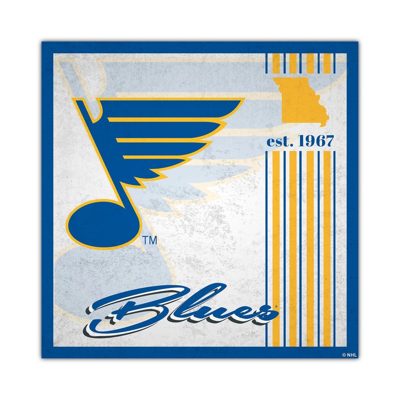 Fan Creations St. Louis Blues Album Design Wood Sign 10×10 – Special Order