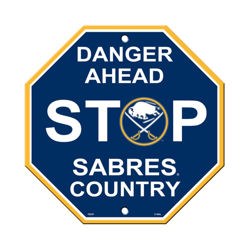 Fremont Die Buffalo Sabres Plastic Stop Style Sign 12×12