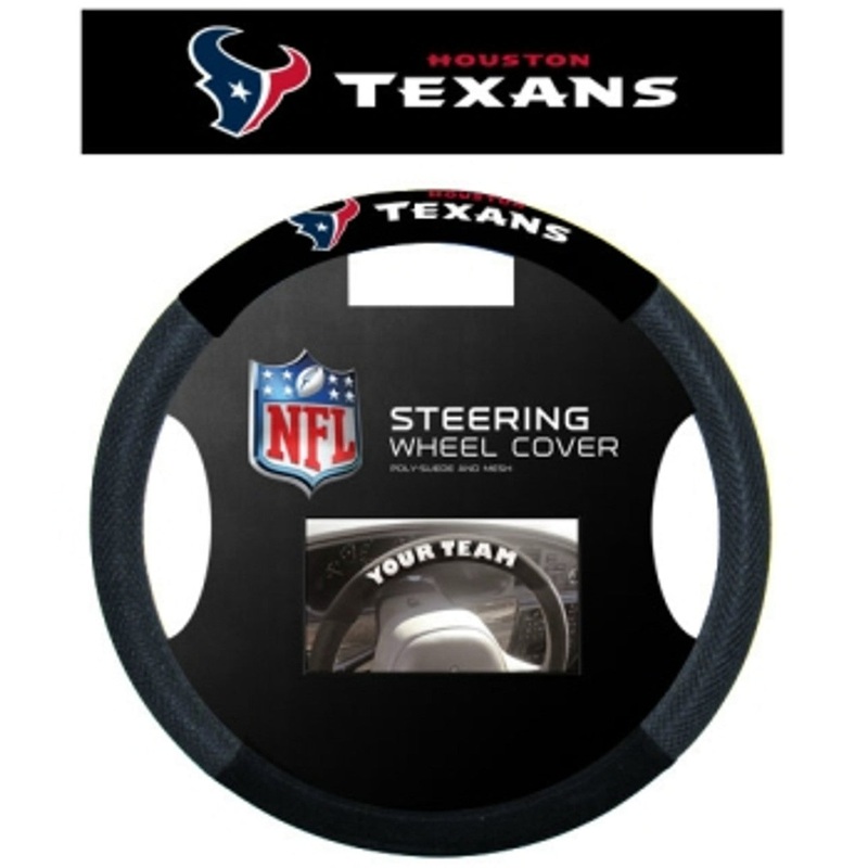 Fremont Die Houston Texans Mesh Style Steering Wheel Cover
