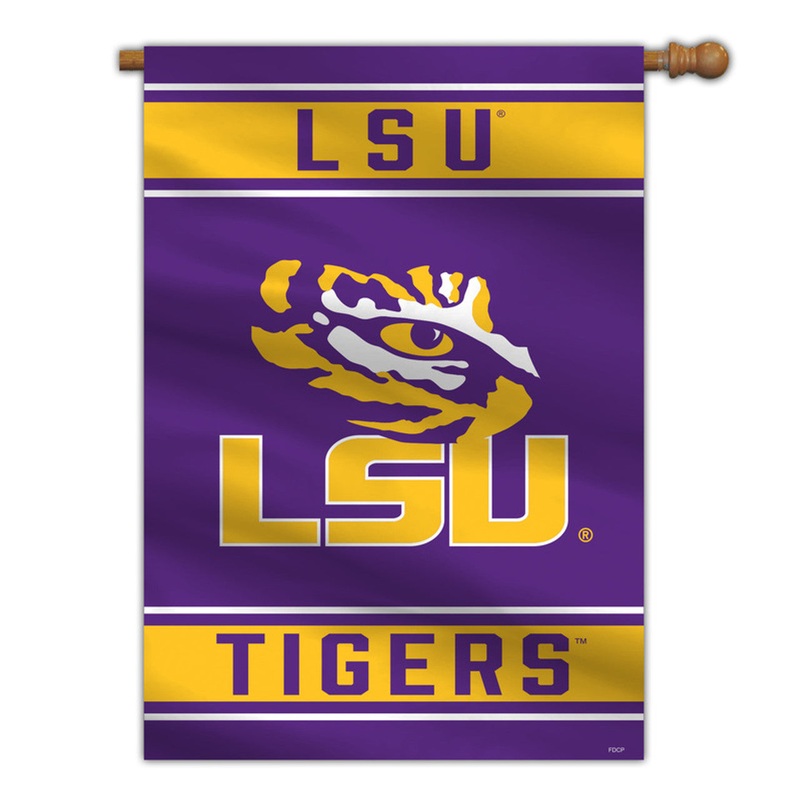 Fremont Die LSU Tigers 2 Sided House Flag Style Banner 28×40
