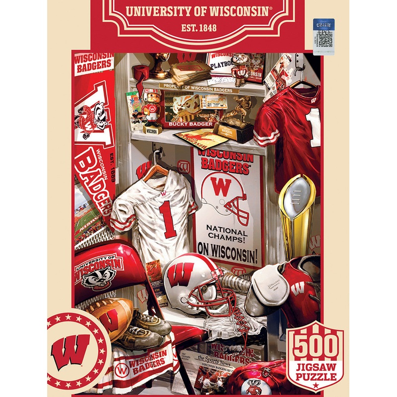 Masterpieces Puzzle Company Wisconsin Badgers Locker Room 500 Piece Puzzle