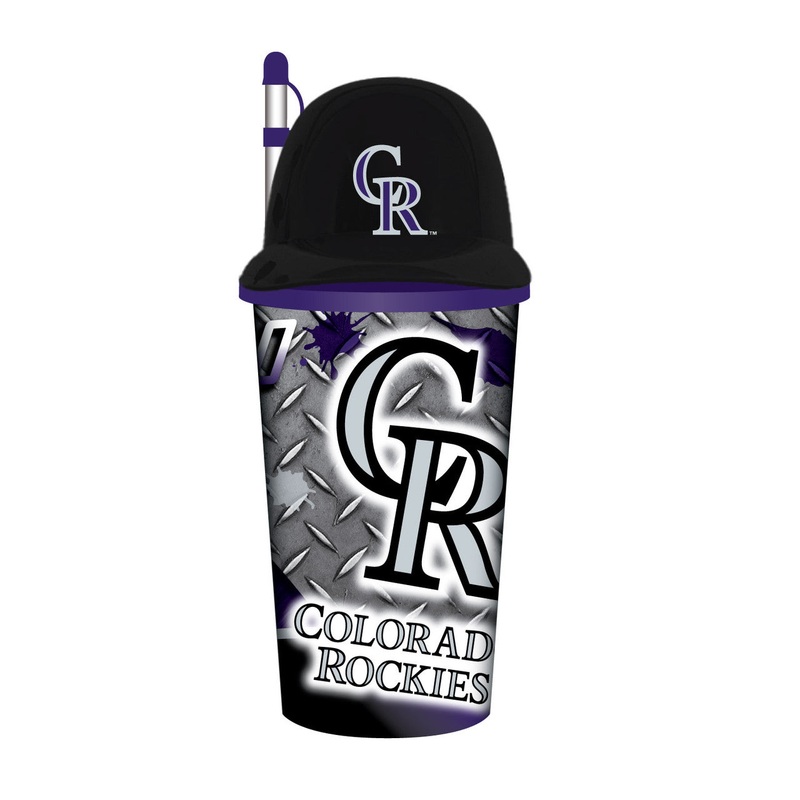Mojo Licensing Colorado Rockies 32oz Plastic Helmet Cup with Straw – Special Order