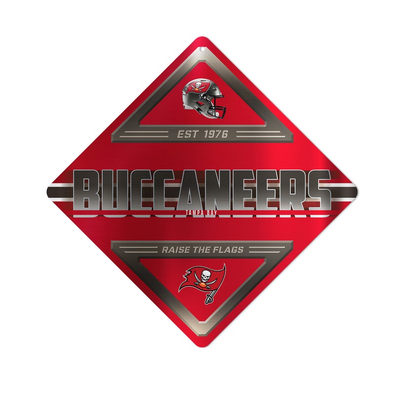 Rico Industries Tampa Bay Buccaneers Metal Diamond Shape Sign