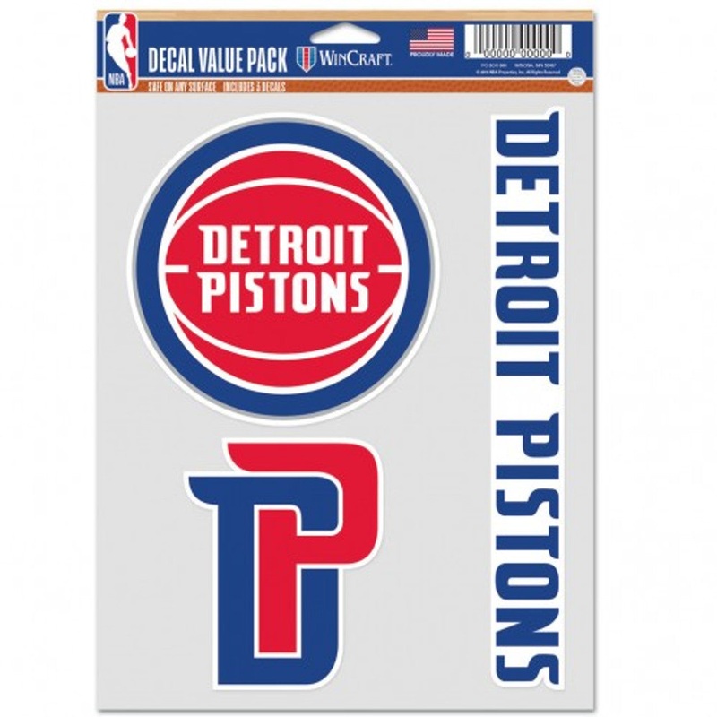 Wincraft Detroit Pistons Multi Use Fan 3 Pack Decal
