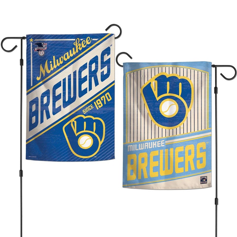 Wincraft Milwaukee Brewers 2 Sided Cooperstown Style Garden Flag 12×18