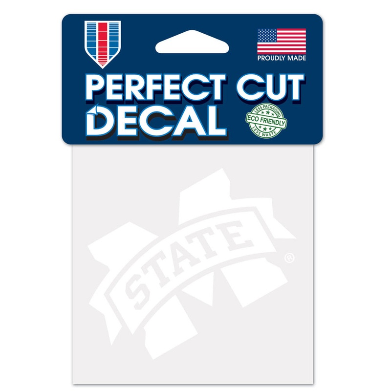 Wincraft Mississippi State Bulldogs Perfect Cut White Decal 4×4