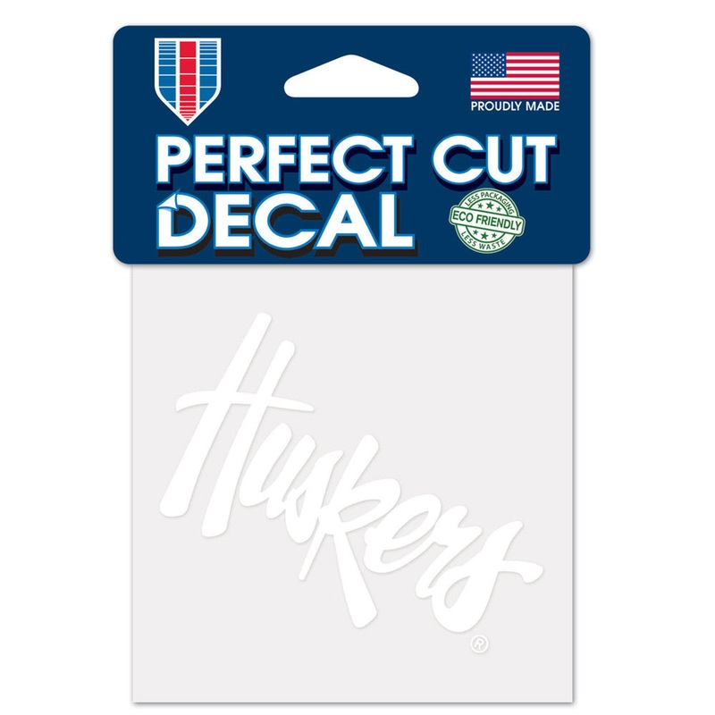 Wincraft Nebraska Cornhuskers Perfect Cut White Decal 4×4