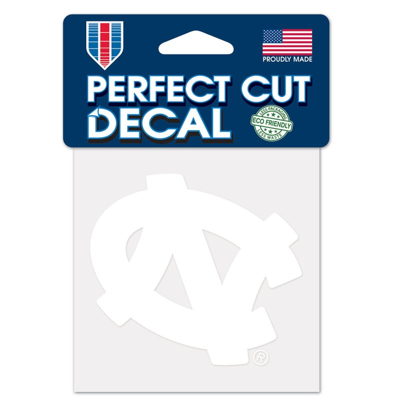 Wincraft North Carolina Tar Heels Perfect Cut White Decal 4×4