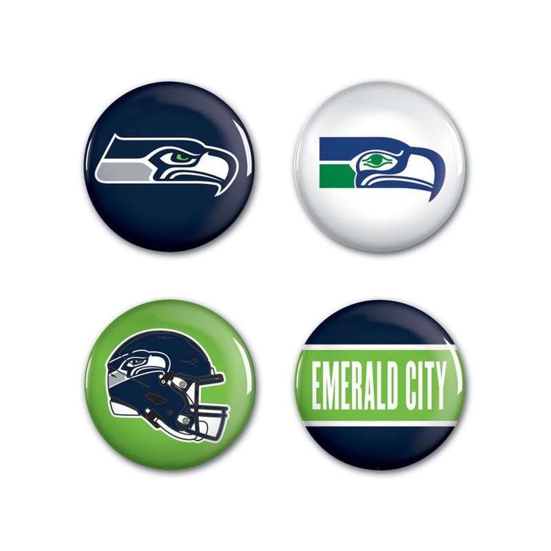 Wincraft Seattle Seahawks Buttons 4 Pack