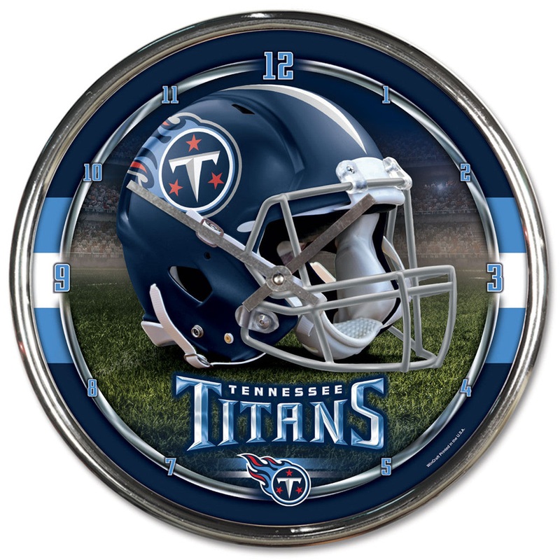 Wincraft Tennessee Titans Chrome Round Wall Style Clock