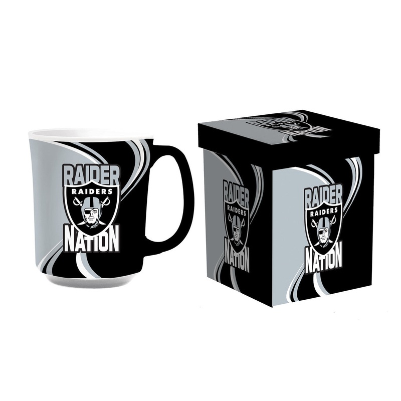 Evergreen Enterprises Las Vegas Raiders 14oz Ceramic Coffee Mug with Matching Box