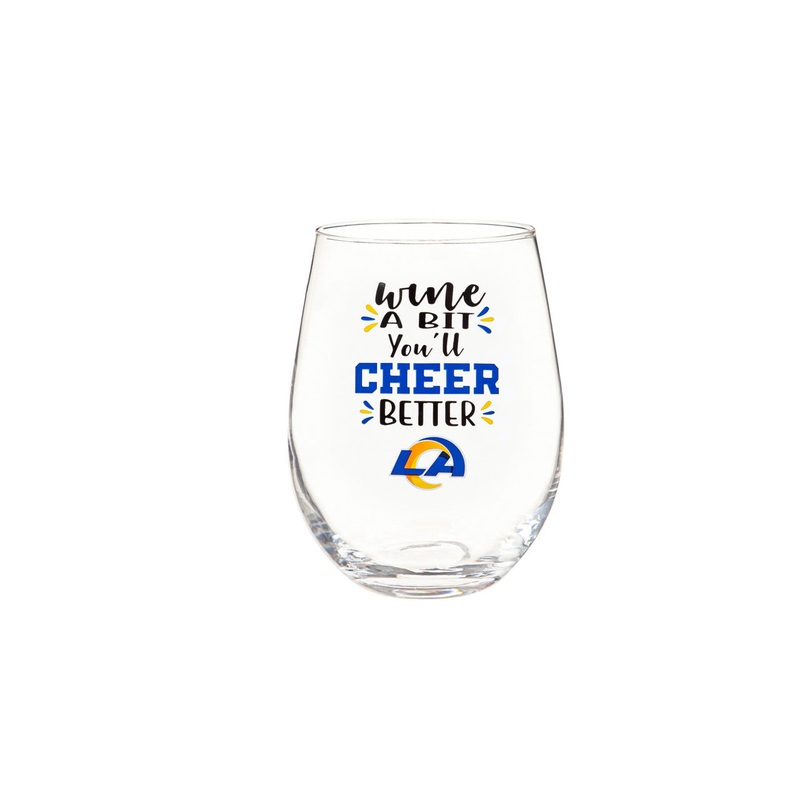 Evergreen Enterprises Los Angeles Rams 17oz Stemless Wine Glass