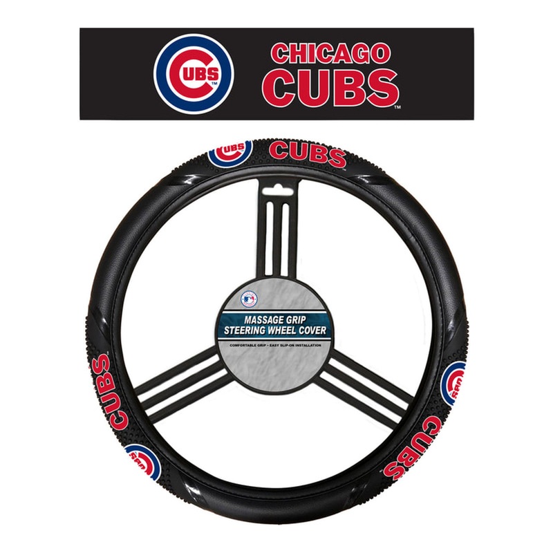 Fremont Die Chicago Cubs Massage Grip Steering Wheel Cover