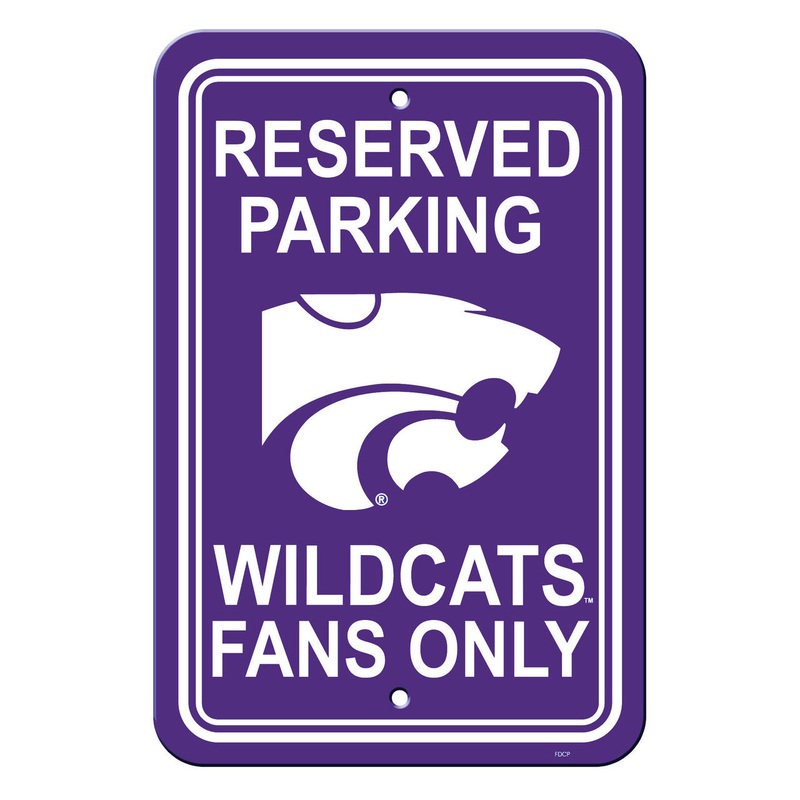 Fremont Die Kansas State Wildcats Plastic Reserved Parking Style Sign 12×18