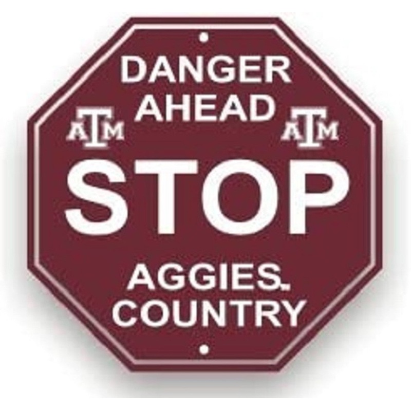 Fremont Die Texas A&M Aggies Plastic Stop Style Sign 12×12