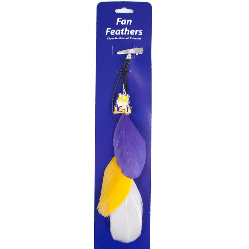 Little Earth LSU Tigers Team Color Feather Hair Clip