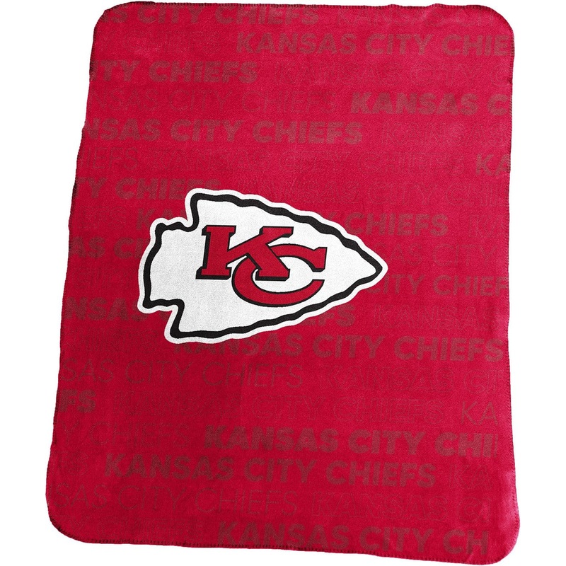 Logo Brands Kansas City Chiefs Classic Fleece Blanket 50×60