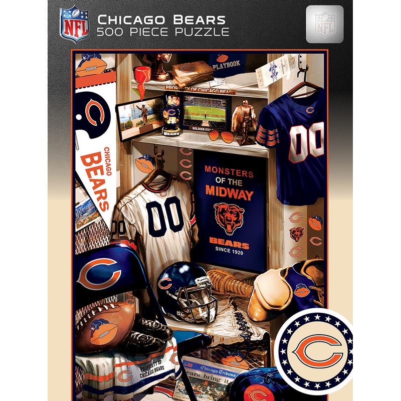 Masterpieces Puzzle Company Chicago Bears Locker Room 500 Piece Puzzle