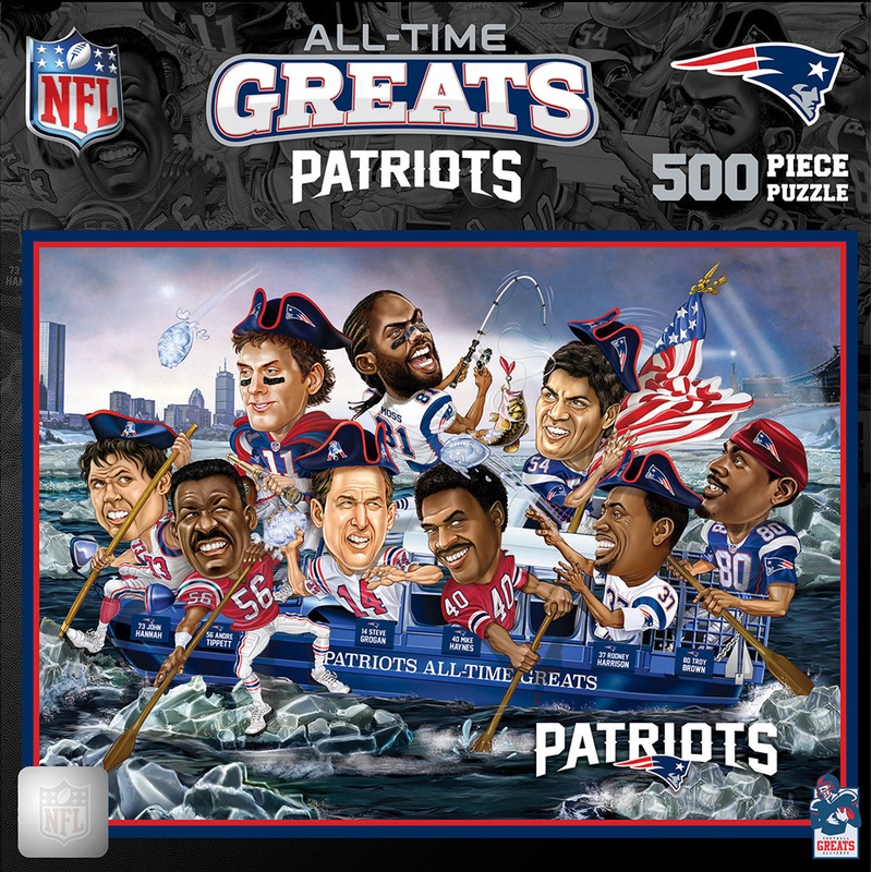Masterpieces Puzzle Company New England Patriots All-Time Greats 500 Piece Puzzle