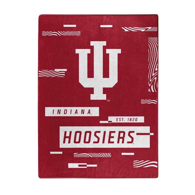 Northwest Company Indiana Raschel Digitize Design Hoosiers Blanket 60×80