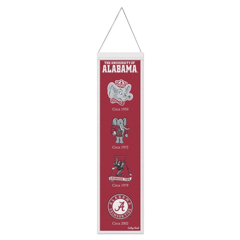 Wincraft Alabama Crimson Tide Heritage Evolution Design Wool Banner 8×32