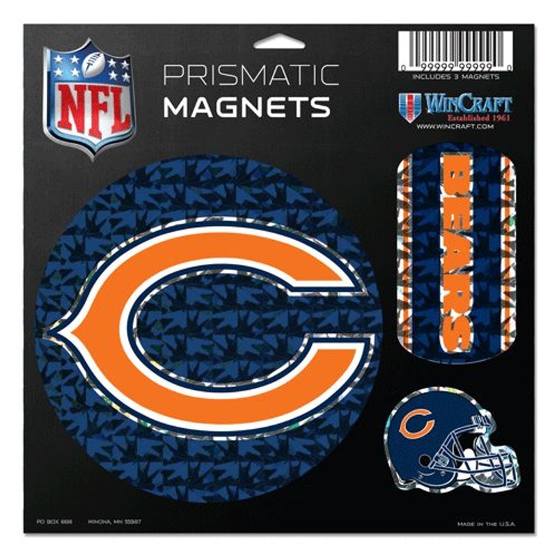 Wincraft Chicago Bears Prismatic Sheet Magnets 11×11
