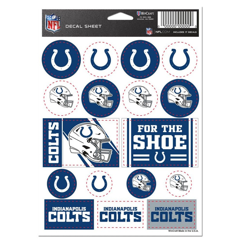 Wincraft Indianapolis Colts Vinyl Decal Sheet 5×7