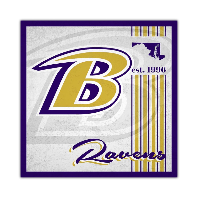 Fan Creations Baltimore Ravens Album Design Wood Sign 10×10