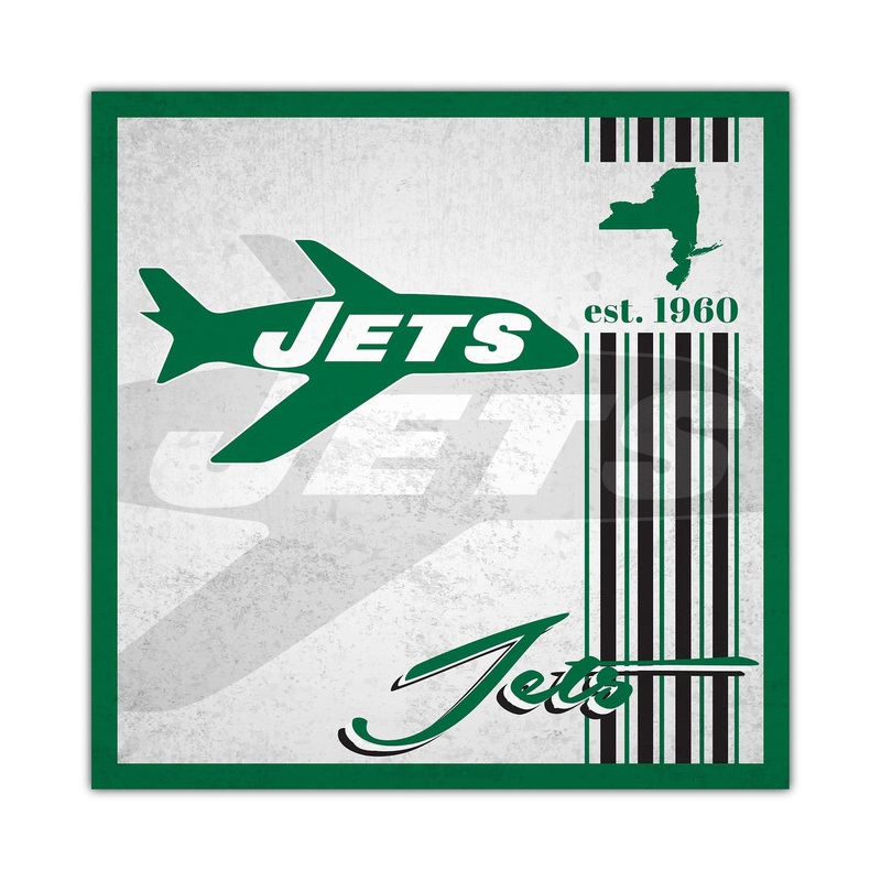 Fan Creations New York Jets Album Design Wood Sign 10×10