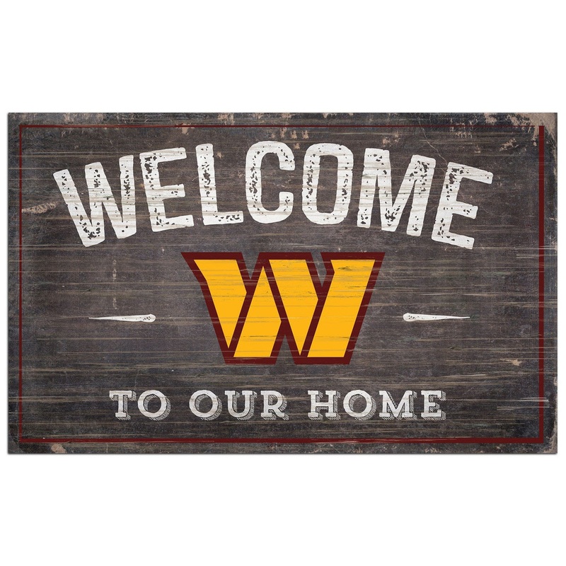 Fan Creations Washington Commanders Welcome To Our Home Design Wood Sign 6×12 – Special Order