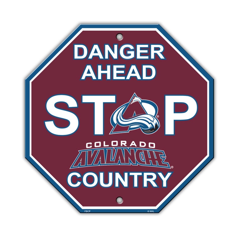 Fremont Die Colorado Avalanche Plastic Stop Style Sign 12×12