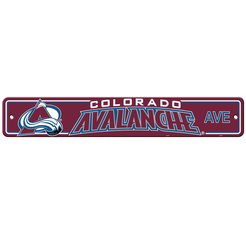 Fremont Die Colorado Avalanche Plastic Street Style Sign 4×24