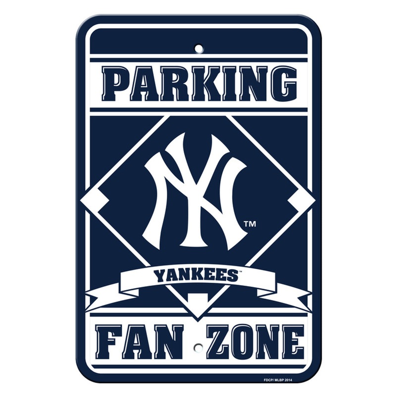 Fremont Die New York Yankees Plastic Fan Zone Parking Style Sign 12×18