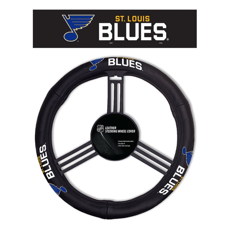Fremont Die St. Louis Blues Leather Steering Wheel Cover