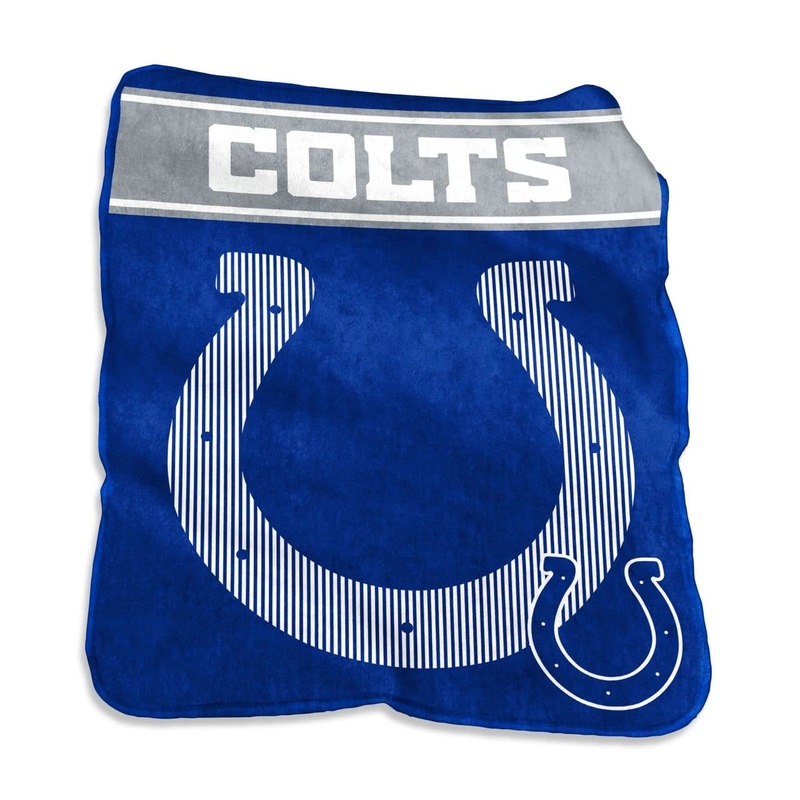 Logo Brands Indianapolis Colts Raschel Throw Blanket 60×80