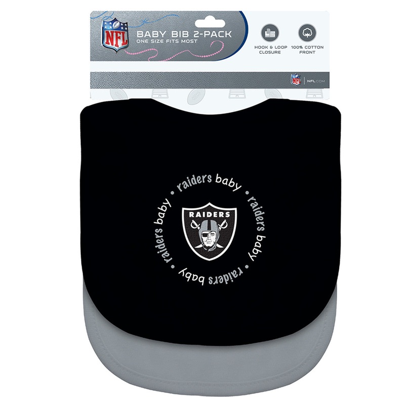 Masterpieces Puzzle Company Las Vegas Raiders 2 Pack Baby Bib