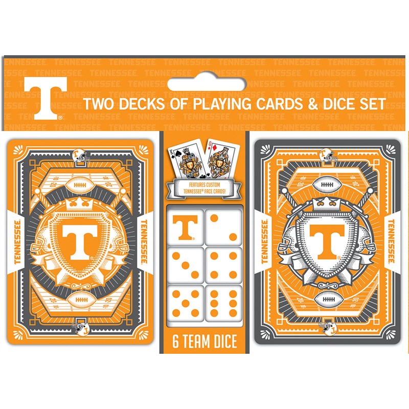 Masterpieces Puzzle Company Tennessee Volunteers Playing Cards and Dice Set