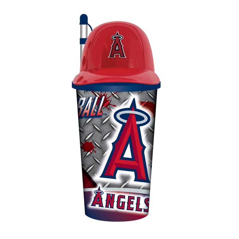 Mojo Licensing Los Angeles Angels 32oz Plastic Helmet Cup with Straw