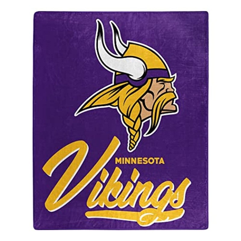 Northwest Company Minnesota Vikings Raschel Signature Design Blanket 50×60