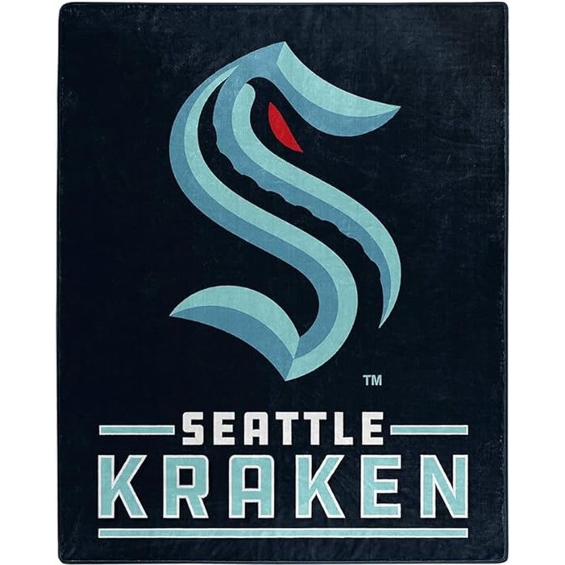 Northwest Company Seattle Kraken Raschel Signature Design Blanket 50×60