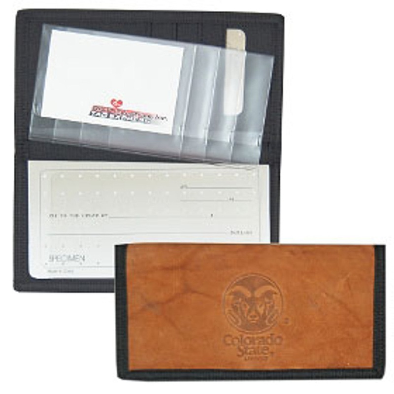 Rico Industries Colorado State Rams Leather/Nylon Embossed Checkbook Cover
