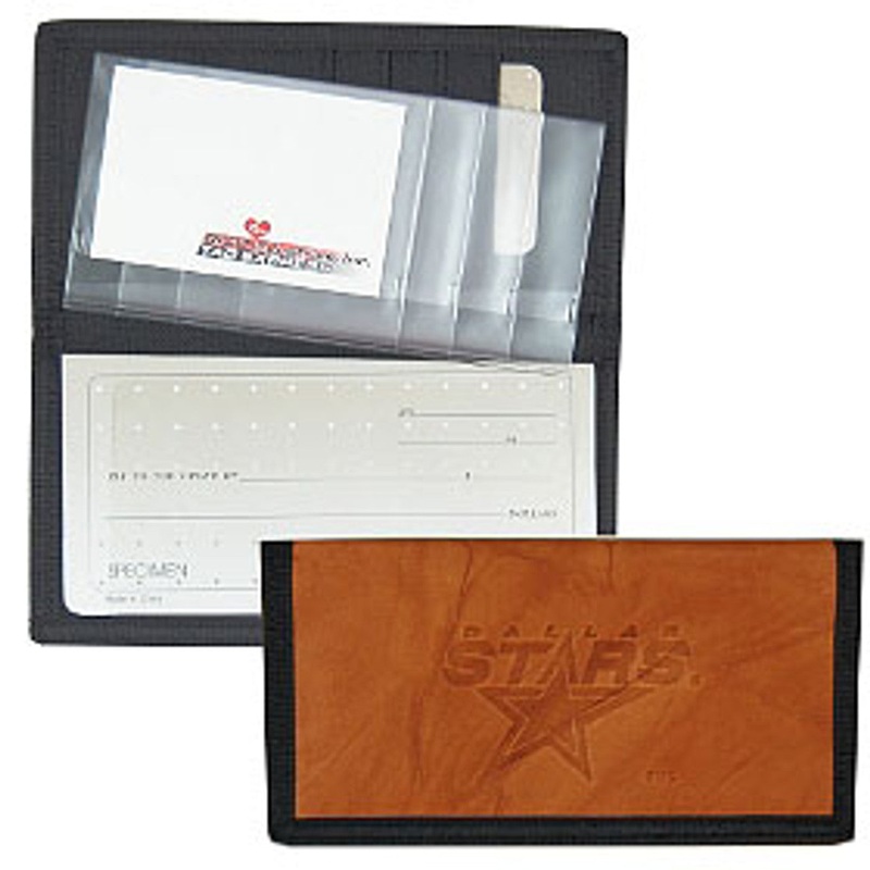 Rico Industries Dallas Stars Leather/Nylon Embossed Checkbook Cover