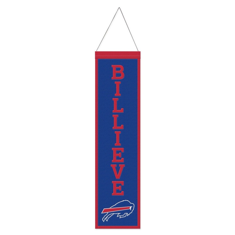 Wincraft Buffalo Bills Heritage Slogan Design Wool Banner 8×32 – Special Order