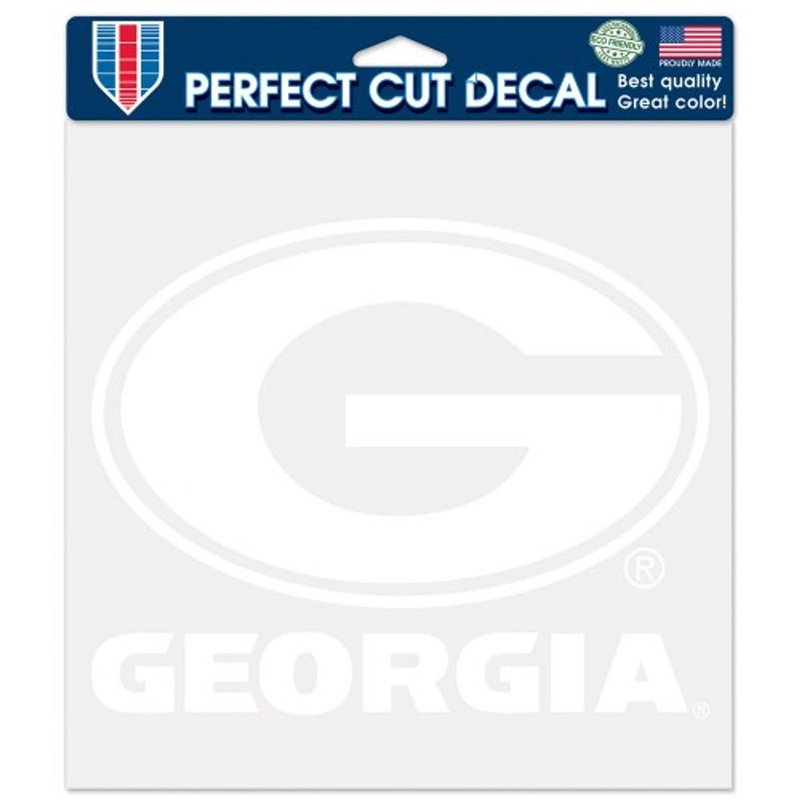 Wincraft Georgia Bulldogs White Perfect Cut Decal 8×8