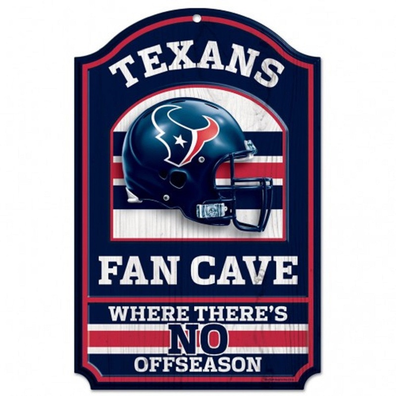 Wincraft Houston Texans Fan Cave Design Wood Sign 11×17