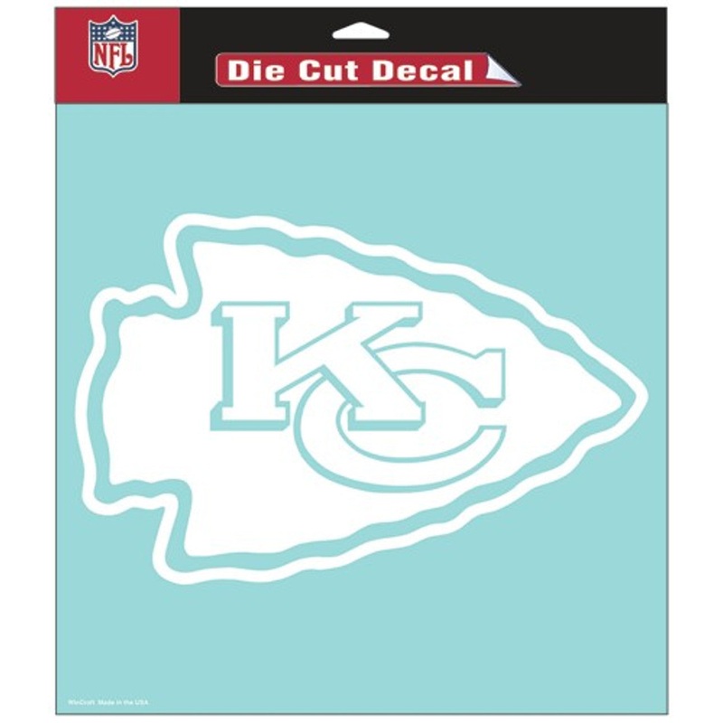 Wincraft Kansas City Chiefs White Die Cut Decal 8×8