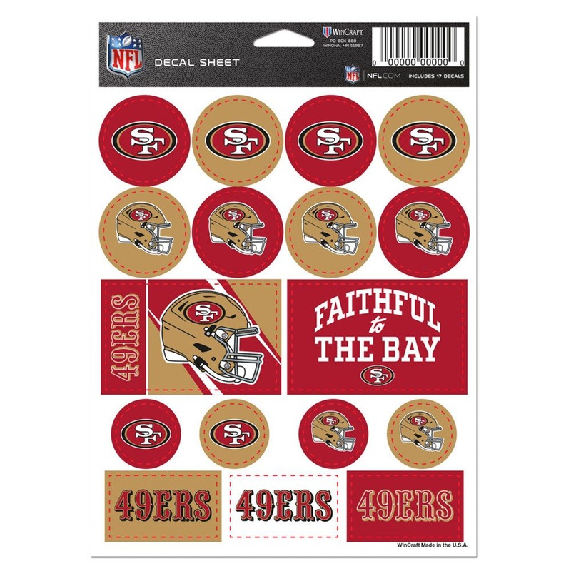 Wincraft San Francisco 49ers Vinyl Decal Sheet 5×7