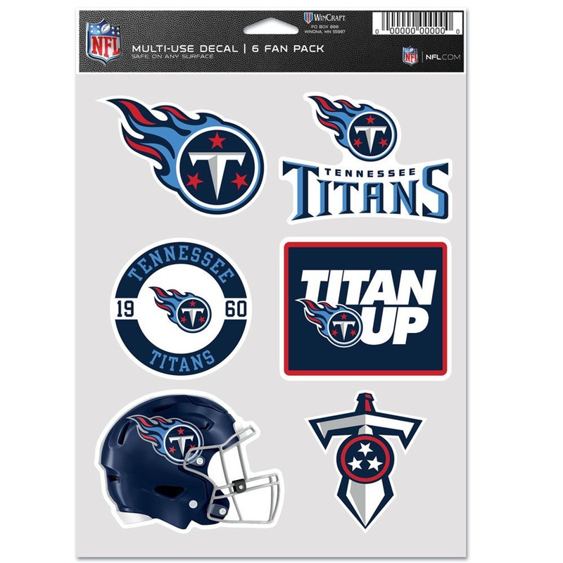 Wincraft Tennessee Titans Fan 6 Pack Multi Use Decal